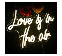 Riderai insegna luminosa al neon Lampada al neon rilassante per l'umore, bianco caldo, Love Is In The Air, matrimonio