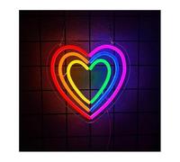 Riderai insegna luminosa al neon Per la decorazione delle feste con insegne al neon Cuore colorato per