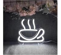 Riderai insegna luminosa al neon Per la lampada al neon prestito parola Tazza da caffè per insegne(Bianco)