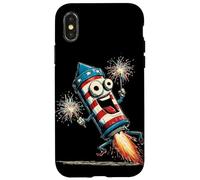 Ridere fuochi d'artificio con fuoco ed esplosione Custodia per iPhone X/XS