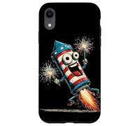 Ridere fuochi d'artificio con fuoco ed esplosione Custodia per iPhone XR