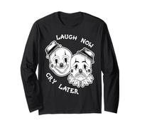 Ridere Ora piangere Dopo Hobo Chicano Clown Maglia a Manica