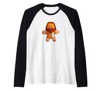 Ridere Signore Gesù Come Costume da omino di Pan di Zenzero Maglia con Maniche Raglan