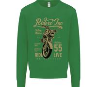 Riders Inc Felpa Per Moto Cafe Racer Biker Bambini Ragazzi E Ragazze