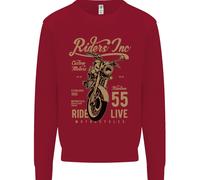 Riders Inc Felpa Per Moto Cafe Racer Biker Bambini Ragazzi E Ragazze