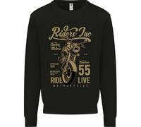 Riders Inc Felpa Per Moto Cafe Racer Biker Bambini Ragazzi E Ragazze
