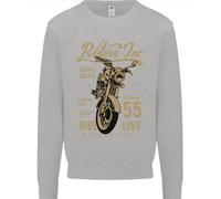 Riders Inc Felpa Per Moto Cafe Racer Biker Bambini Ragazzi E Ragazze