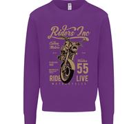 Riders Inc Felpa Per Moto Cafe Racer Biker Bambini Ragazzi E Ragazze