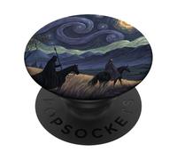 Riders Sotto Un Vorticoso Cielo Notturno PopSockets PopGrip Adesivo