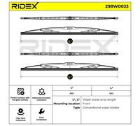 RIDEX 298W0033 Tergicristalli
