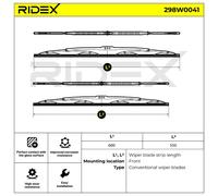 RIDEX 298W0041 Tergicristalli