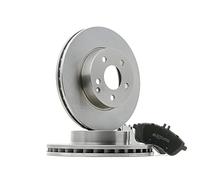 RIDEX 3405B0462 Set d'assale Kit dischi e pastiglie Anteriore senza mozzo portaruota senza cuscinetto ruota senza bullone fissaggio ruota con lamierino anticigolío adatto per MERCEDES-BENZ