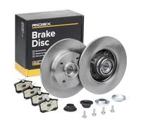 RIDEX 3405B1132 Kit dischi e pastiglie Assale posteriore con anello sensore magnetico integrato, con cuscinetto ruota pieno