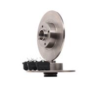 RIDEX 3405B1187 Kit dischi e pastiglie Assale posteriore con cuscinetto ruota & con anello sensore ABS pieno