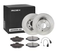 RIDEX 3405B1774 Kit dischi e pastiglie Assale anteriore senza viti/bulloni pieno