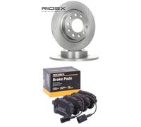 RIDEX 3405B3338 Kit dischi e pastiglie Assale posteriore senza viti/bulloni pieno