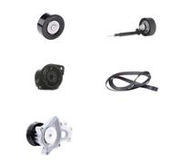 RIDEX 4172P0023 Pompa acqua + Kit cinghia Poly V meccanico con supporto con materiale di fissaggio con bullone/vite per BMW 3 Sedan (E46)