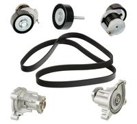 RIDEX 4172P0057 Pompa acqua + Kit cinghia Poly V
