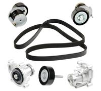 RIDEX 4172P0096 Pompa acqua + Kit cinghia Poly V