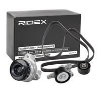 RIDEX 4172P0097 Pompa acqua + Kit cinghia Poly V