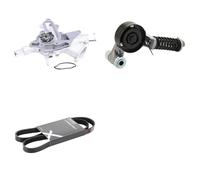 RIDEX 4172P0120 Pompa acqua + Kit cinghia Poly V