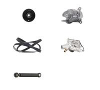 RIDEX 4172P0130 Pompa acqua + Kit cinghia Poly V