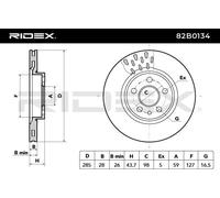 RIDEX 82B0134 Disco freno