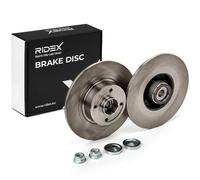 RIDEX 82B0704 2x Disco freno Posteriore con anello sensore ABS Compatibilità con RENAULT Scénic 2 JM0/1