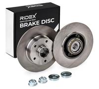 RIDEX 82B0990 2x Disco freno Posteriore con mozzo portaruota con anello sensore magnetico integrato con cuscinetto ruota per RENAULT Clio IV Hatchback (BH)