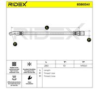 RIDEX 83B0341 Tubo freno