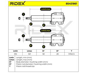 RIDEX 854S1861 Ammortizzatore