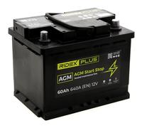 RIDEX PLUS 1S0037P Batteria 12V 60Ah 640A L2 B13 per VW POLO (9N) GOLF III (1H1)