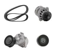 RIDEX PLUS 4172P0045P Pompa acqua + Kit cinghia Poly V