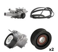 RIDEX PLUS 4172P0056P Pompa acqua + Kit cinghia Poly V