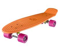 Ridge 27" Big Brother Grande Mini Cruiser Skate Skateboard Completo, Cuscinetti ABEC 7, Arancione- Rosa