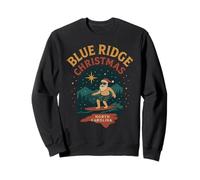 Ridge Blue Christmas NC Maglietta Grafica Babbo Natale Surf Retro Fun Felpa
