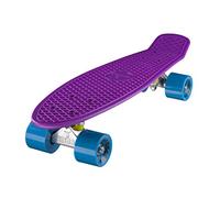 Ridge, Skateboard con ruote, completo e montato, Mini Cruiser Retro Stil In M Rollen , 55 cm, viola/Blu (purple/Blu)