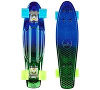 Ridge Skateboards Neochrome Range Retro, Skateboard Unisex - Adulto, Blu/Verde, 22 Pollici