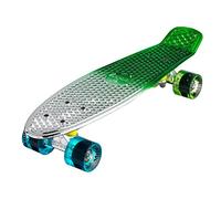 Ridge Skateboards Neochrome Range Retro, Skateboard Unisex - Adulto, Gunmetal-Verde, 22 Pollici