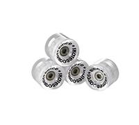 Ridge Skateboards Ruote LED Luminosi Morbide per Mini Cruiser Skateboards 59 mm 78A Pu W Abec 7 Cuscinetti Set di 4, led bianco