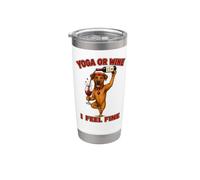 Ridgeback Yoga o Wine I Feel Fine - DIGOR divertente Bicchiere termico in acciaio inox doppia parete