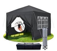 RidgeRover 3x3m Gazebo Pieghevole, Pop Up Gazebo con 4 Pareti Lateralmente,Impermeabile - Ideale come Tenda da Festa, Gazza da Giardino e Tenda Pieghevole per Camping