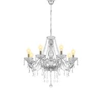 Ridgeyard Moderne Soggiorno Lampadario di Cristallo, 8 Luci E14 Trasparente Cristallo K5 Lampadario Pendente Soffitto con Catena Regolabile per Camera da Letto, Soggiorno, Sala da Pranzo, Hotel