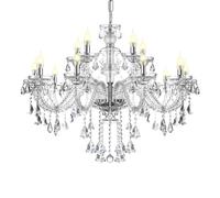 Ridgeyard Moderno soggiorno lampadario di cristallo 15 luci E14 cristallo trasparente K9 con catena regolabile per camera da letto, soggiorno, sala da pranzo, hotel