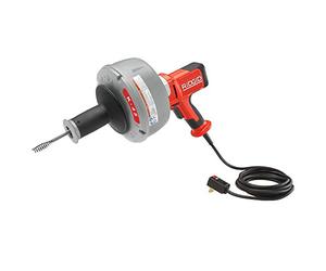 RIDGID 36043 K-45AF-5 Stasatrice per lavandino con cavo ad anima interna da 8 mm C-1 e comando AUTOFEED, macchina stasatrice per lavandini da 230 volt e trivella sturatubi a bulbo