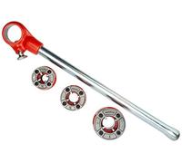 RIDGID 36345 00-R - Set di infila cricchetto a cricchetto, filettatura per tubi NPT da 1/2" a 1" e infila tubo manuale a cricchetto, rosso/nero