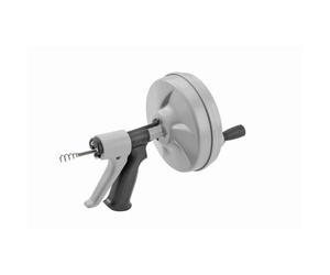 RIDGID 57038 Stasatrice a mulinello manuale Kwik-Spin con AUTOFEED, cavo sturatubi con anima interna (IC) C-1 e trivella sturatubi a bulbo per rimuovere i blocchi dello scarico