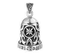 Riding Bells for Motorcycles, Motorcycle Good Luck Bell, Titanium Steel Cycling, Retro Motorcycle Decor, Stylish Punk & Hip-Hop Bell, 5,4 x 3,2 cm, per motociclette