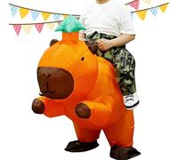 Riding Capybara Costume - Premium Inflatable Blow Up Cosplay Outfit, Features High- Turbo Fan And Reinforced Rip- Fabric To Ensure Continuous All-Day Inflation, Comfortable Secure-Seal Cuffs |