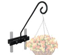 Riding del gancio del mazzo, gancio per fioriere del ponte esterno, ganci pesanti, supporto stabile, uso multi -scopo, 44x7.5x6cm, per giardino, cortile, fattoria, percorso